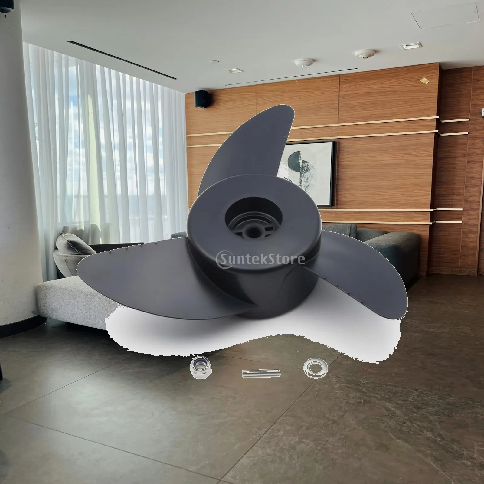 Boat Propeller for Electric Outboard Motor Plastic Replacement Drive Fins for Routine Maintenance and Reliable Thrust
