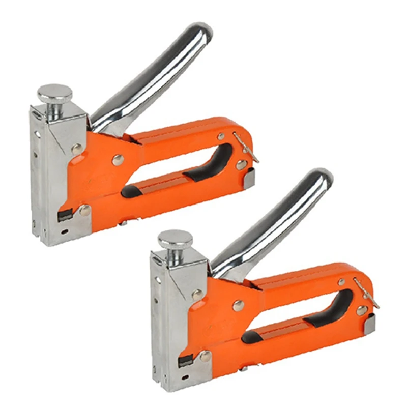 2 Piece Stapler Furniture Frame 1 Nailer Stapler 80 Staple Wood Tool Hand In Fix Tool Stainless Stapler Tool Orange