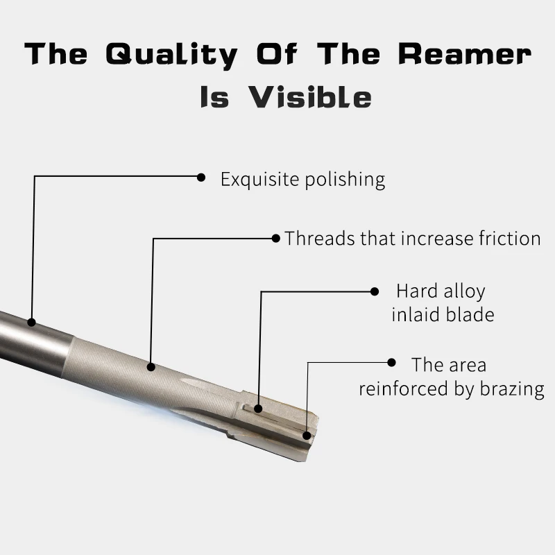 HSS H7/H8 Straight Shank Machine Reamer High Precision Carbide Insert 6mm-20mm Tungsten Carbide Reamer Drilling End Mills