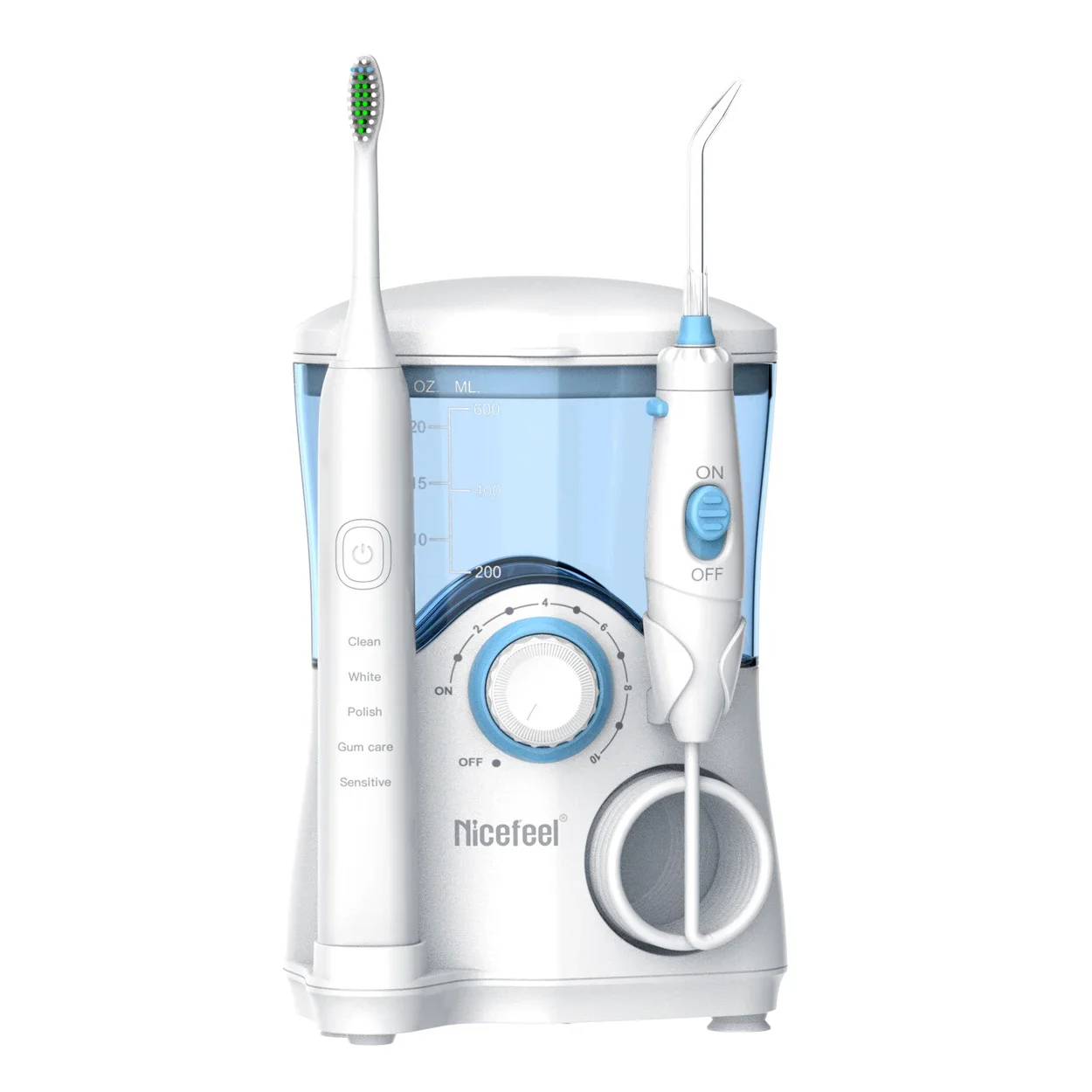 Oral hygiene products professional 2 in 1 water flosser with electric sonic toothbrush