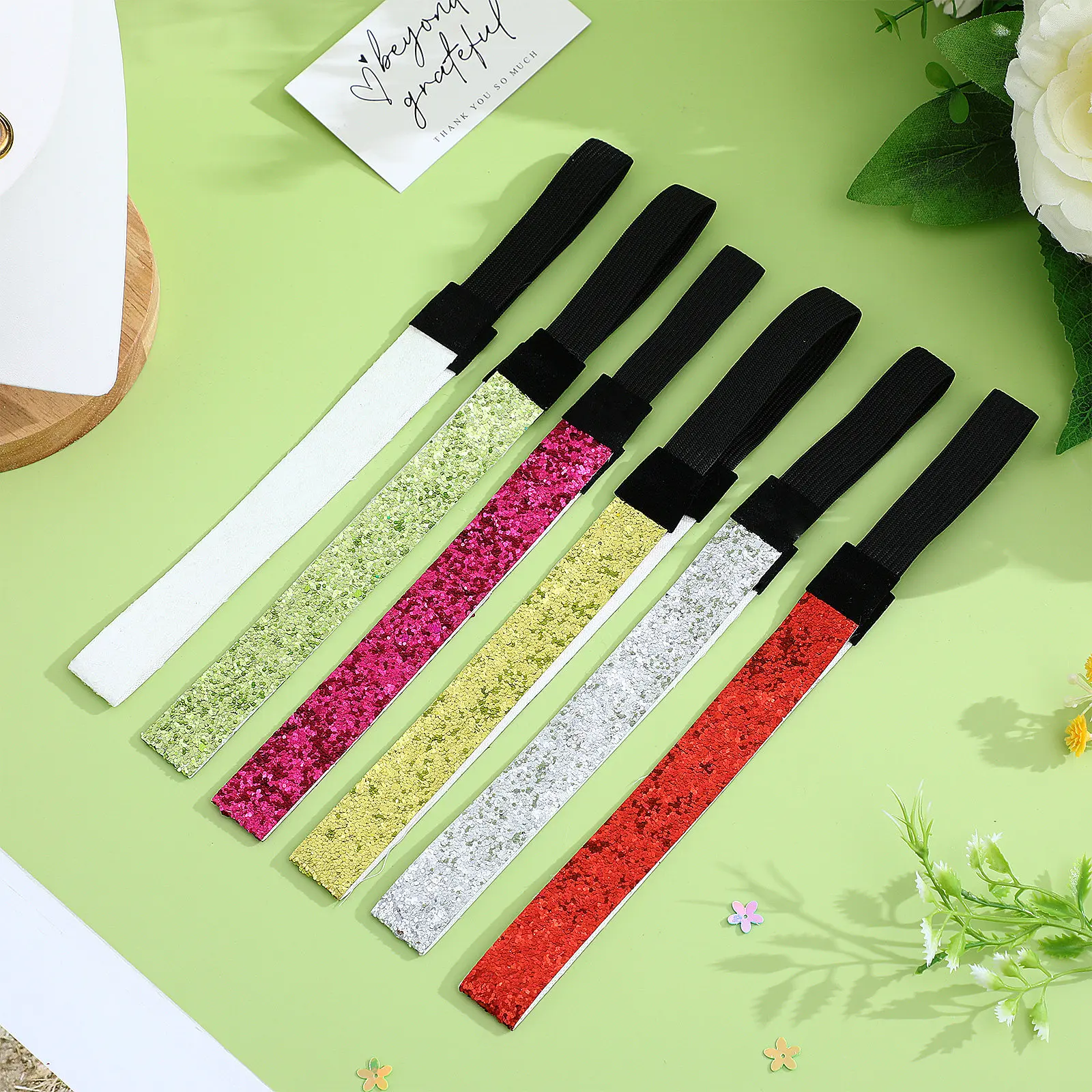 

12 шт. блестящие спортивные головные уборы с блестками, эластичные, удобные, подходят для женщин и девочек, для фестивалей, вечеринок, карнавалов