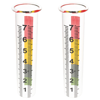 Freeze Proof Rain Gauge Glass Tube Replacement 2pcs Outdoor Decorative Rain Meter for Accurate Weather Measurement