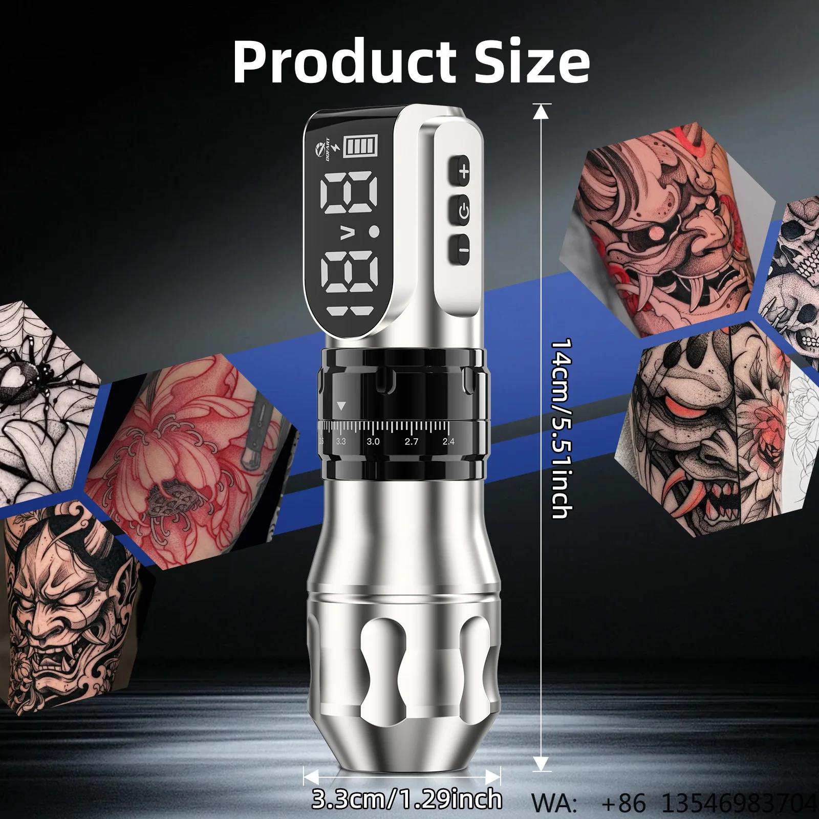 Tattoo Factory Wholesale Electric Adjustable Stroke Wireless Lithium Disposable Tattoo Machine High-Performance Motor ODM OEM