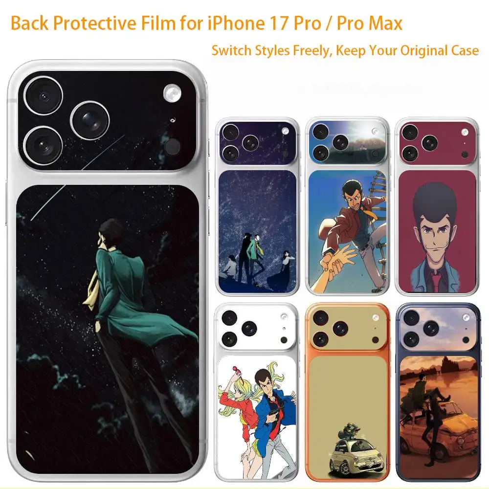 

Аниме-наклейка 3D на весь корпус «Люпен III» для iPhone 17/Pro/Pro Max, цветная защитная наклейка на заднюю панель