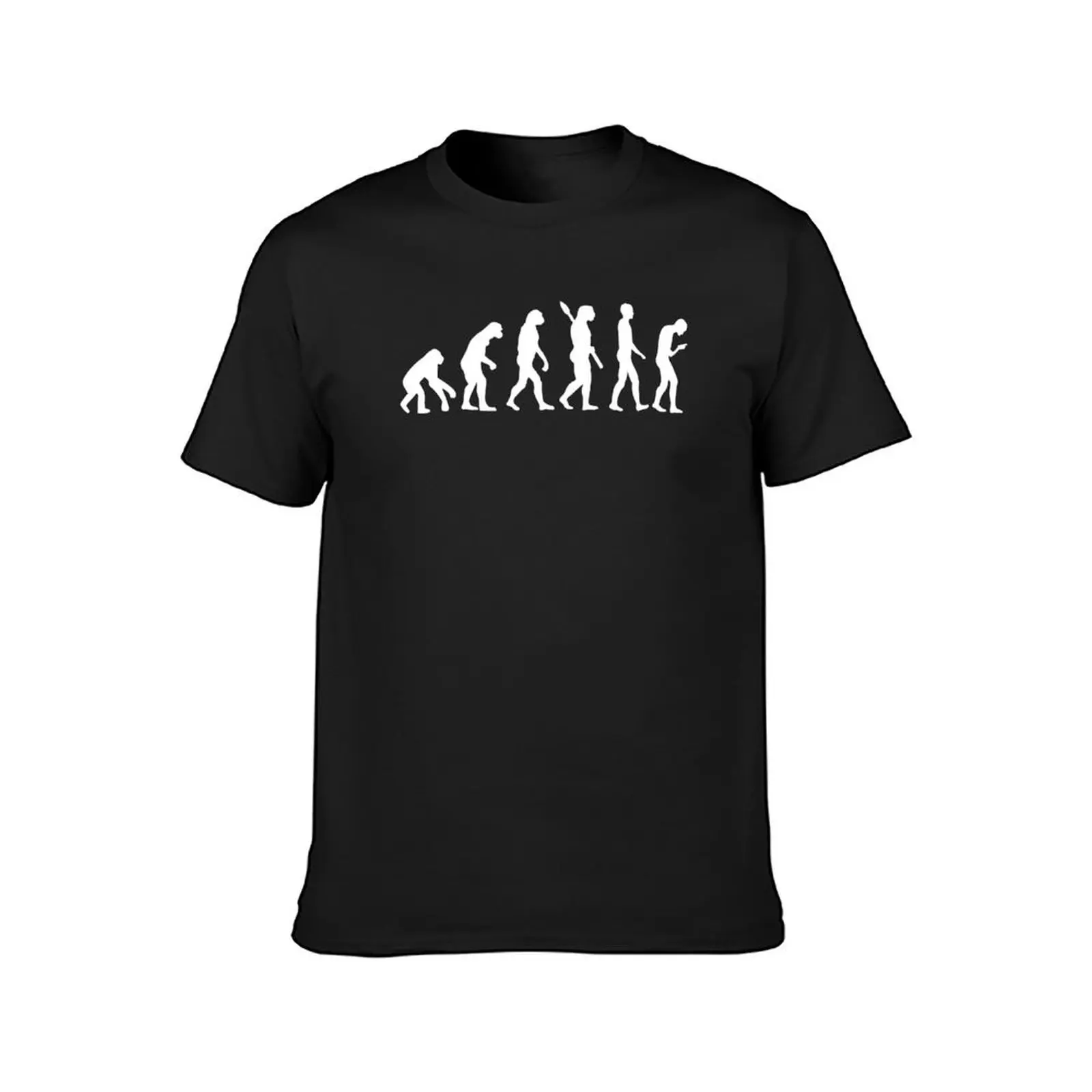 Evolution of the Smartphone Zombie / Smombie - White T-Shirt tees Short sleeve tee summer top sweat black t-shirts for men