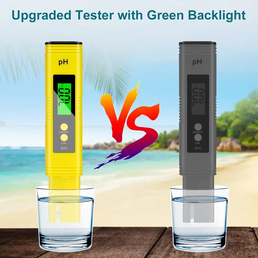 PC101 PH/CL2 Chlorine Tester LCD Digital Water Quality Tester Portable Swimming Pool Spa Aquarium PH Meter Test Accessories