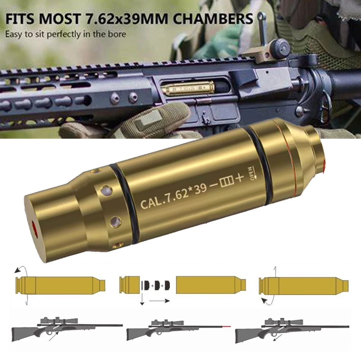 

7.62X39 Training Laser Bullet Bore Sighter Pointer AK Series Rifle 7.62*39 Dry Fire Laser Bullets for AK-74 AK47 Training Laser