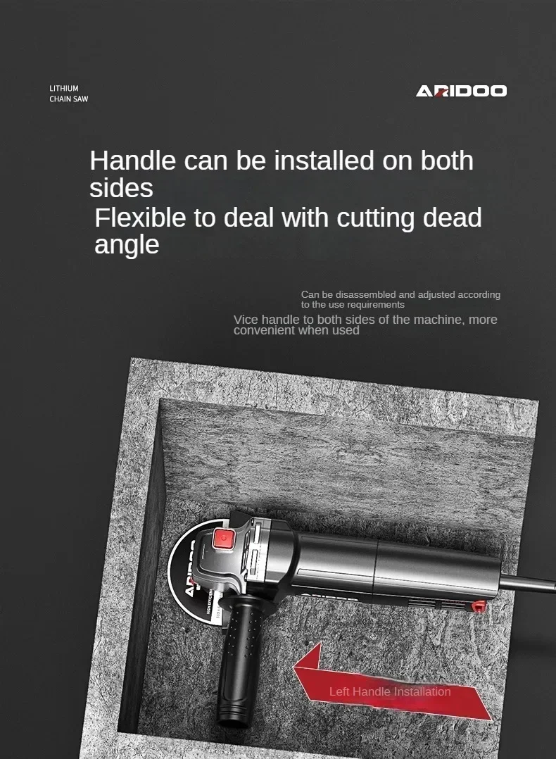 Moedor angular portátil 220V com rebolo e almofada de polimento para corte e moagem de metal