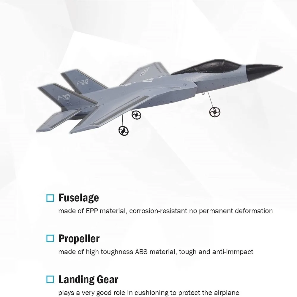 Aereo RC a 2 canali Ready-to-Fly da 2,4 GHz con giroscopio a 6 assi per un volo facile, ideale per bambini e ragazzi
