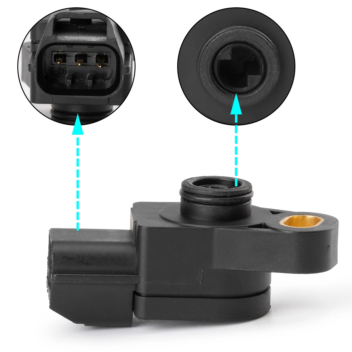 عكس اتجاه عقارب الساعة 1358018 G00 TPS مستشعر موضع الخانق لسوزوكي GSX-R1000 هايابوسا GSX1300R GSX1300 Burgman 400 QuadRacer