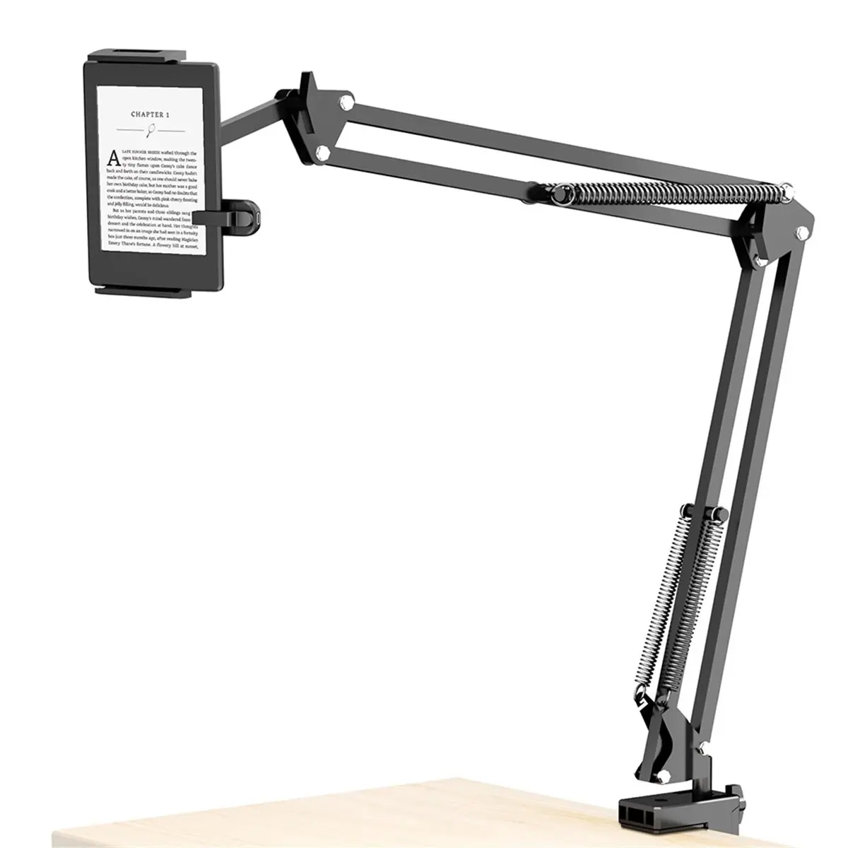 Promotion Hands-Free Bedside Tablet Holder with Auto Clicker, Adjustable Desk Arm Stand for Phone Tablets