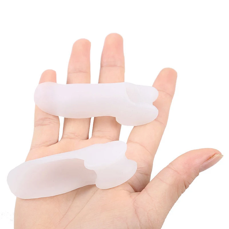 1 paio di dita dei piedi del piede del mignolo per uso quotidiano alluce valgo Gel di correzione del Silicone Toe Bunion Guard cura del piede