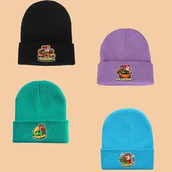 Burgerpommes Icrimax Unisex Knitted Hats Cute Beanies Cartoon Anime Graphic Print Caps Warm Comfortable Hat Birthday Party Gifts