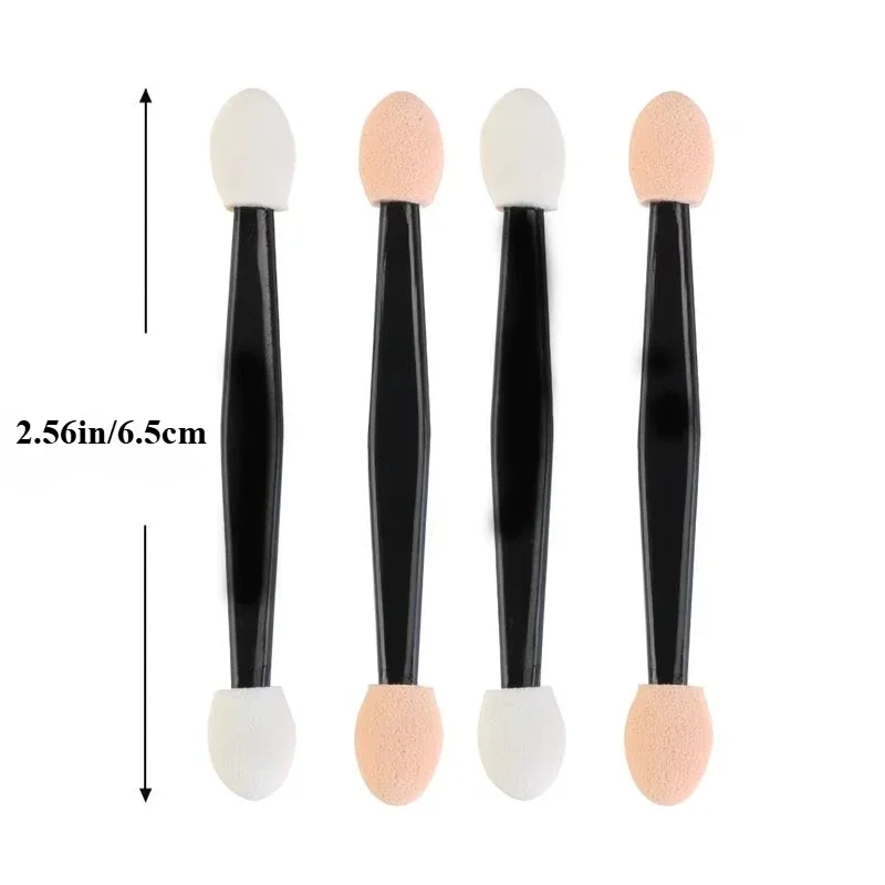 50/100PCS Disposable Eyeshadow Brushes Make up Dual Sided Sponge Nylon Sets Eye Shadow Brush Applicator For Cosmetic Makeup