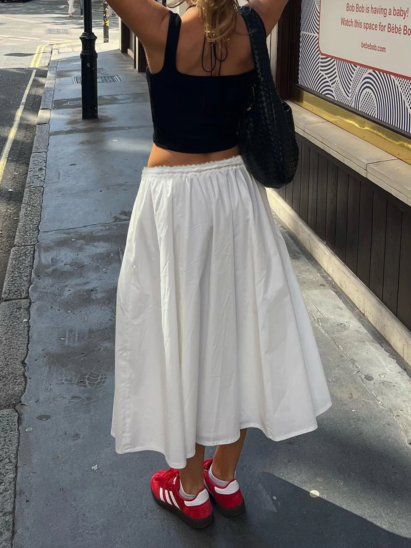 Rockmore 2024 New Casual Long Skirt  Y2K Streetwear Party A-line Double Layer Maxi Skirts Loose Fashion Elegant Clothes Summer