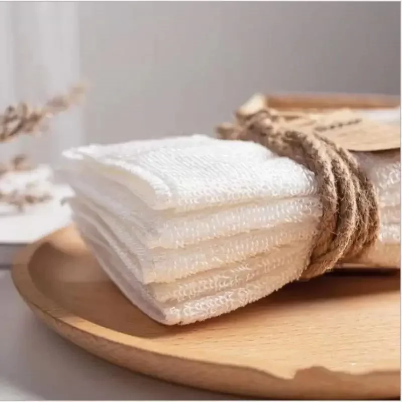 5 Pcs/set Bamboo Fiber Cleaning Cloths Eco-friendly Reusable Dish Towels Dinnerware Wash Cloths Kitchen Cleaning Supplies