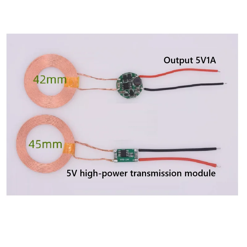 Single chip high-power 5V1A output wireless charging power supply module scheme circuit XKT519-01