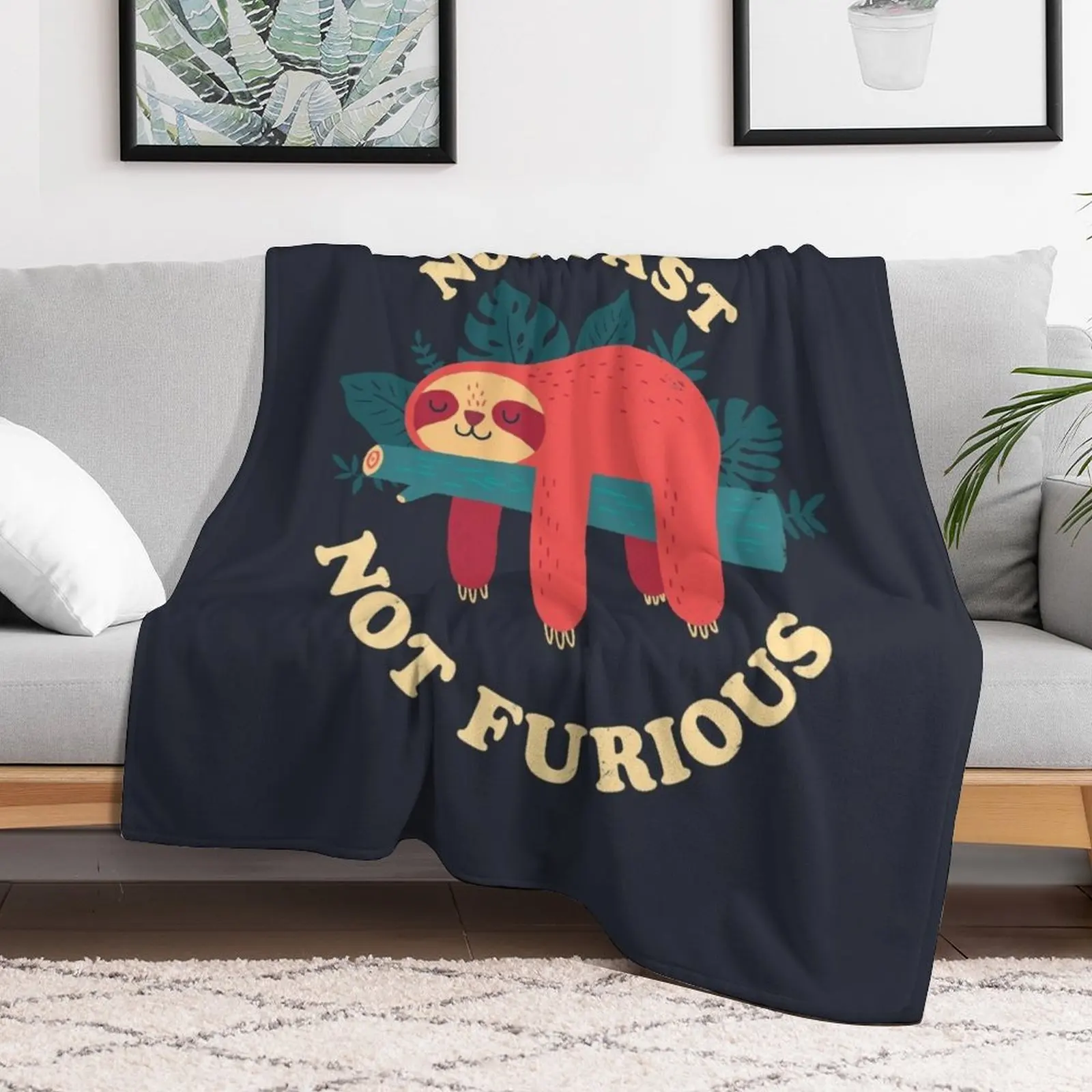 

Not Fast, Not Furious Throw Blanket Picnic manga Luxury Throw Blankets