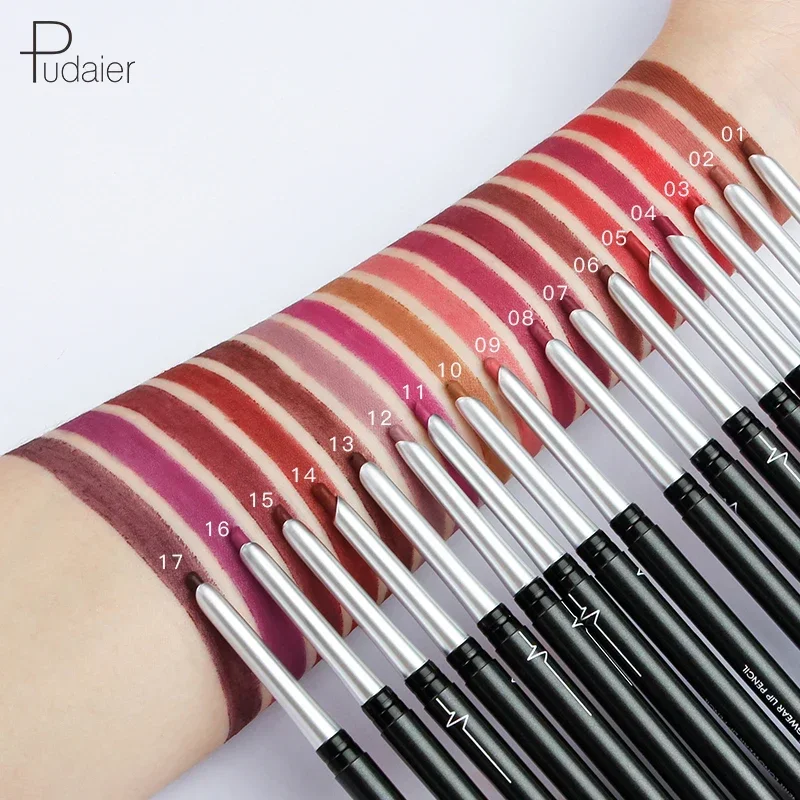 Nude lip liner 17 colors sexy waterproof long-lasting three-dimensional matte automatic lipstick eyeliner eyeshadow