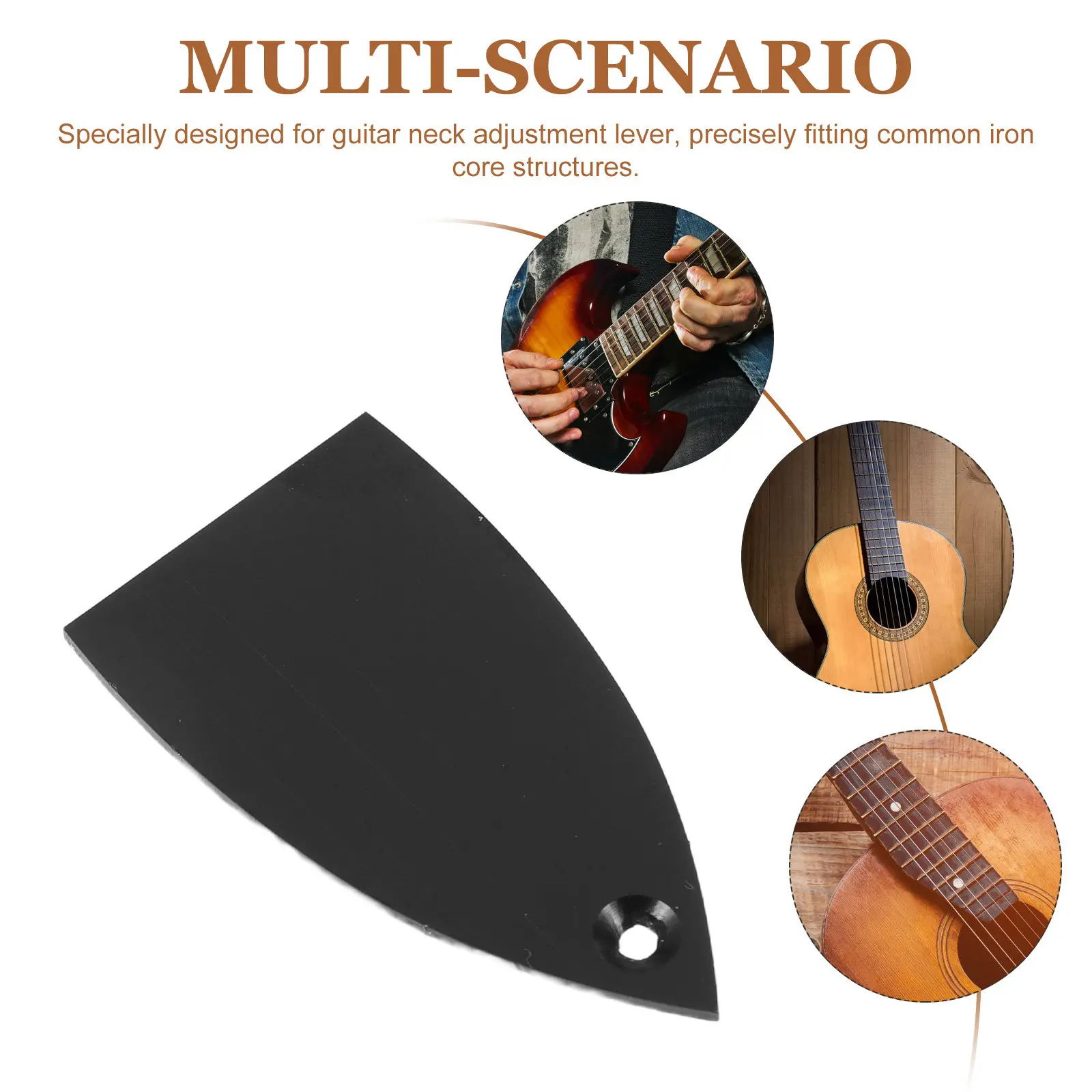 Guitar Truss Rod Cover Pack Matte Black Universal Fit for Gibson Guitar Neck Rod Cover - view 2