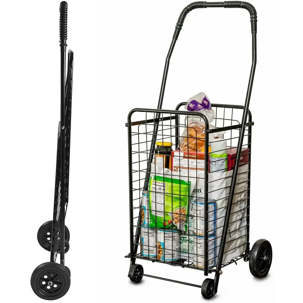 

Utility Cart with Wheels to be used for Shopping, Grocery, Laundry and Stair Climber Cart, Weighs 7.5 Pounds but holds up to 90