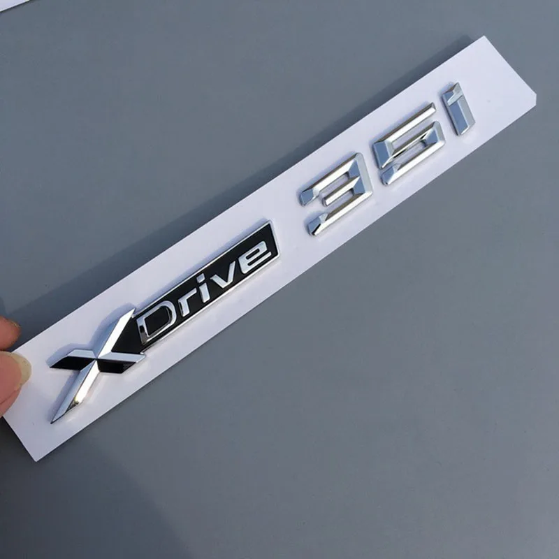 3D ABS Black Logo XDrive 18i 20i 25i 28i 30i 35i 40i 50i Emblem Car Trunk Badge For X1 X3 X5 X6 E70 F15 F16 F25 F30 Accessories view 3