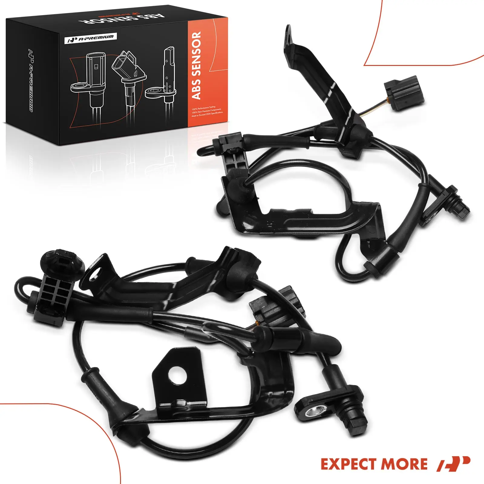 A-Premium 2Pcs Front Driver & Passenger Side ABS Wheel Speed Sensor for Mazda MX-5 Miata 2016-2019