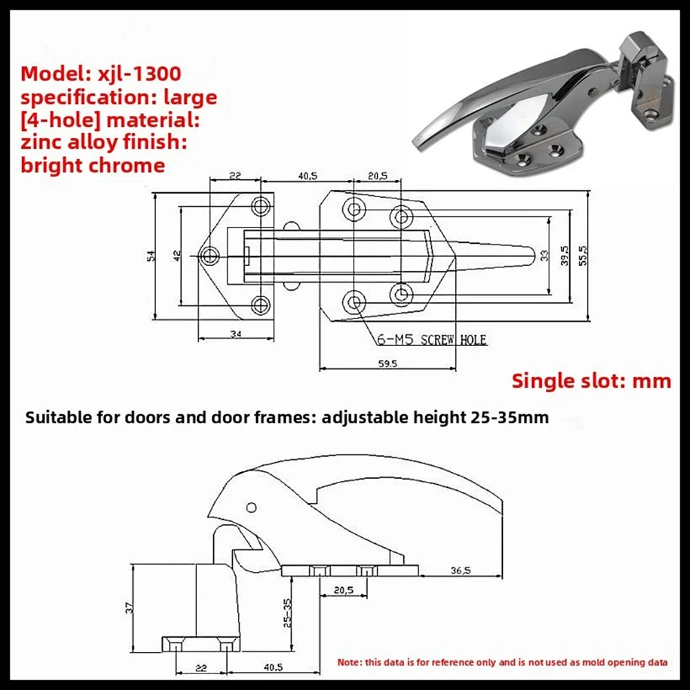 Adjustable Oven Door Lock Handle Designed For Stainless Steel Oven Doors With Consistent Mechanical Reliability
