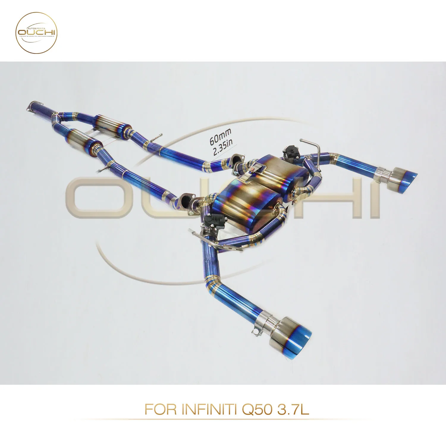 

OUCHI Factory Direct Sales TC4 Exhaust Catback for Infiniti Q50 3.7L With Tips With Electronic Valve