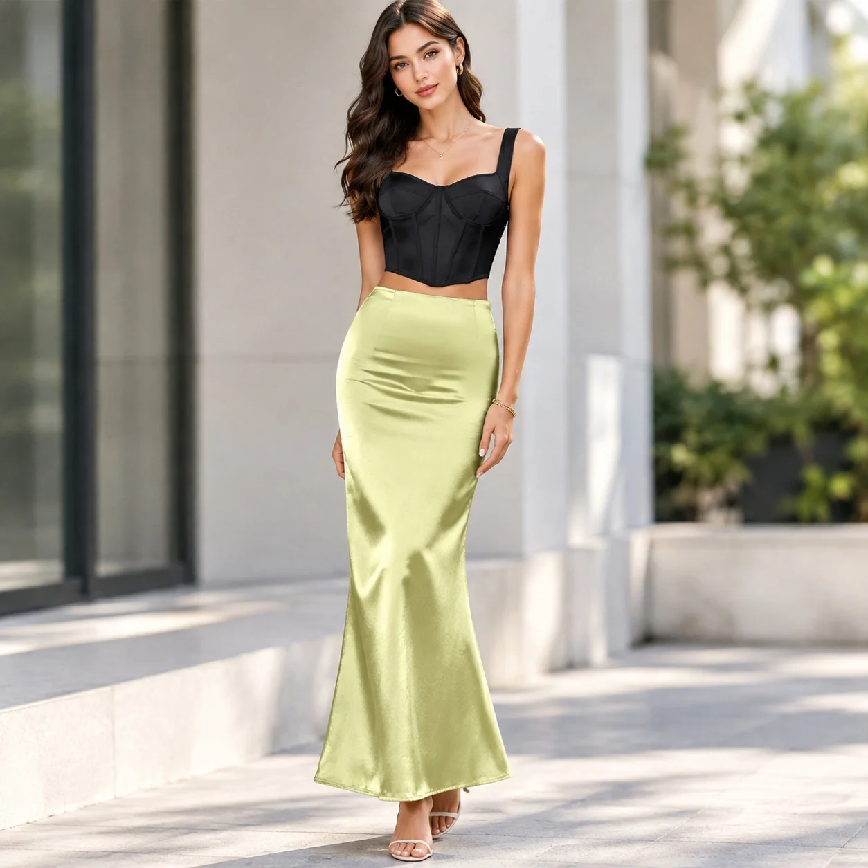 Elegant Summer Season Skirt Bodycon Professional with Elegant Cross Border Style Bodycon Silhouette Mid Length Women Skirt