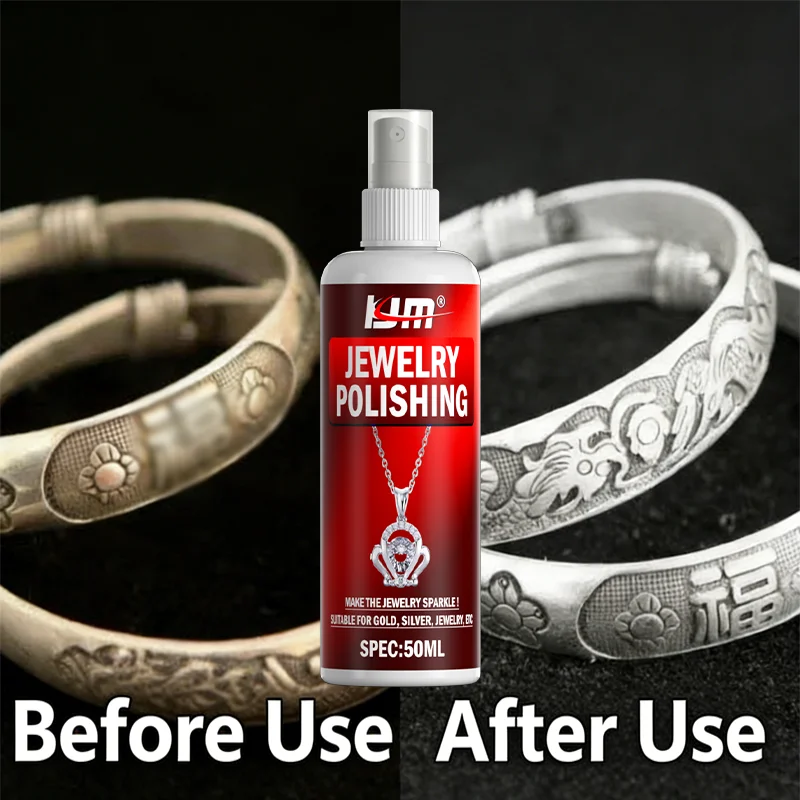 

Спрей для восстановления ювелирных изделий KJM — быстрый блеск для колец, ожерелий, браслетов и часов, безопасная чистка всех металлов