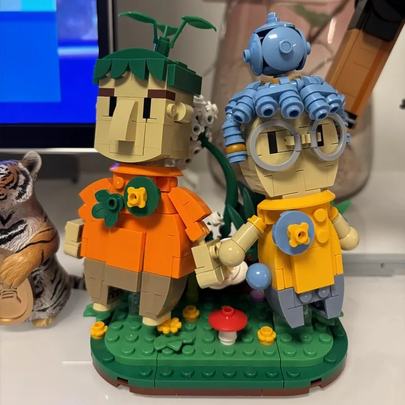 MOC креативный детский строительный блок, игрушки, игровая фигурка Коди, жена Сяомей, мультяшная кукла для двух игроков, модель, подарок на день рождения пары, орнамент