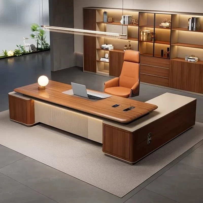 Luxury Executive Office Desk Minimalist Aesthetic European Nordic Office Desk Design Modern Meuble Bureau Trendy Furniture
