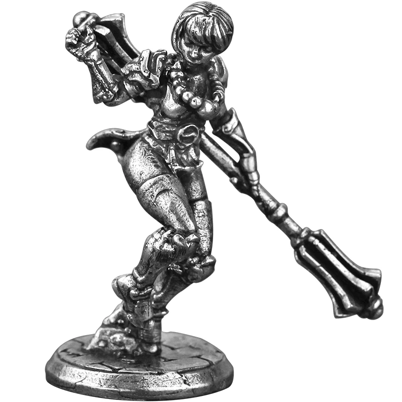 Metalowy żeński żołnierz wojskowy Zabawki Gra planszowa Miniaturowa ozdoba Akcesoria Model Figurki akcji Figurka wnętrza samochodu