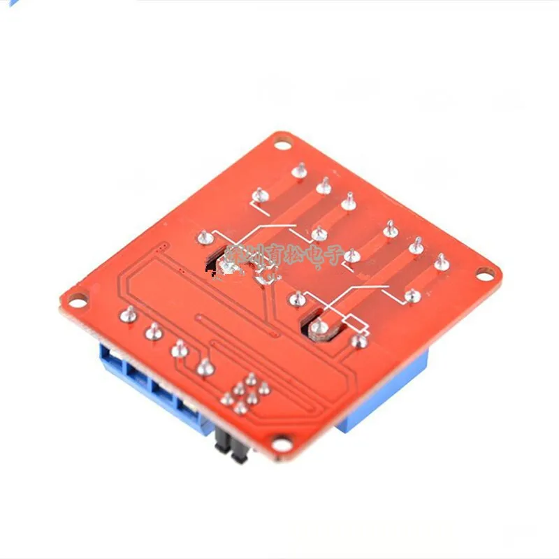 옵토커플러 절연을 지원하는 릴레이 2개는 높고 낮은 수준의 트리거 모듈을 지원합니다.