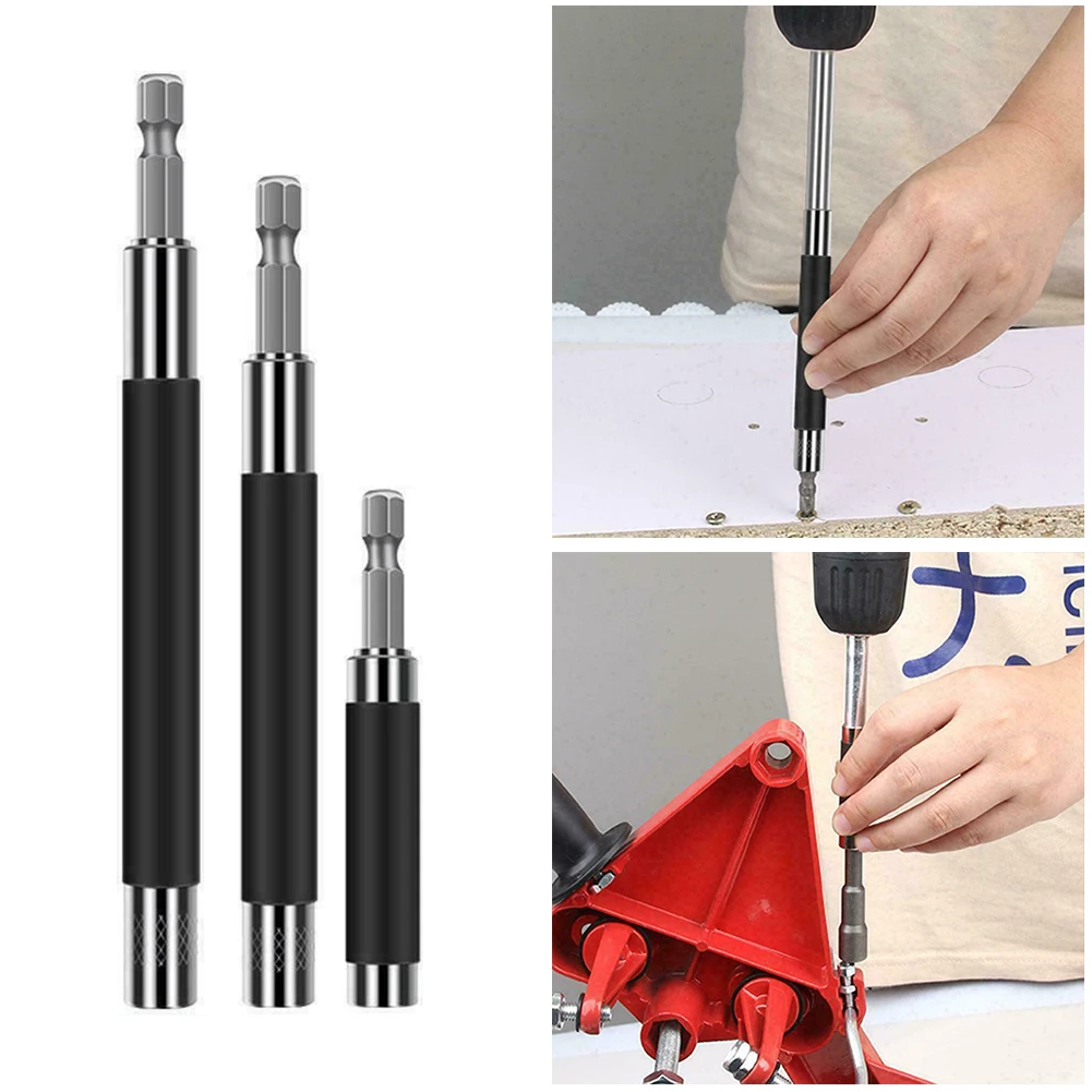 Telescopic Foot Extension Pole Guide Rod Hexagon Holder Zinc Alloy /140mm 80mm/120mm Black+Silver Joint Sleeve