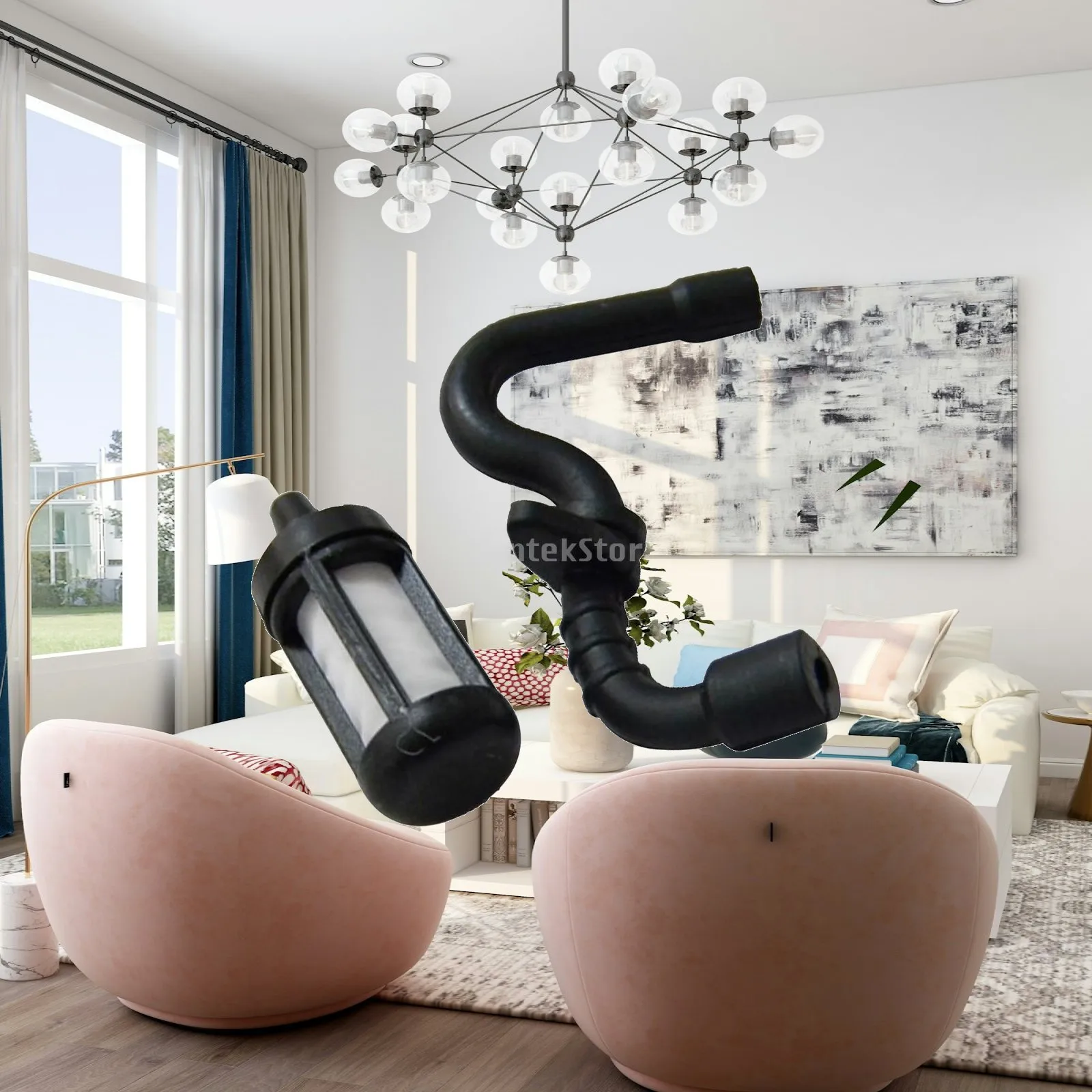 Durable Fuel Filter Hose Tube Set with Black Plastic Chainsaw Parts for 017 018 MS170 MS180