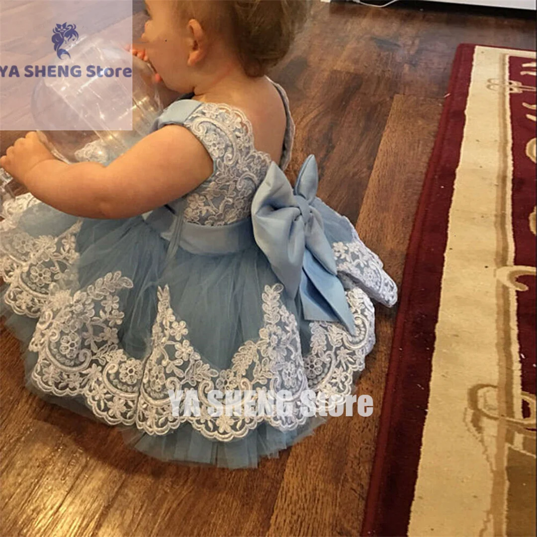 Flower Girl Dress for Wedding Short Kids Ball Gown Mother And Daughter Dresses Zipper Back Sleeveless Baby Pageant Gowns