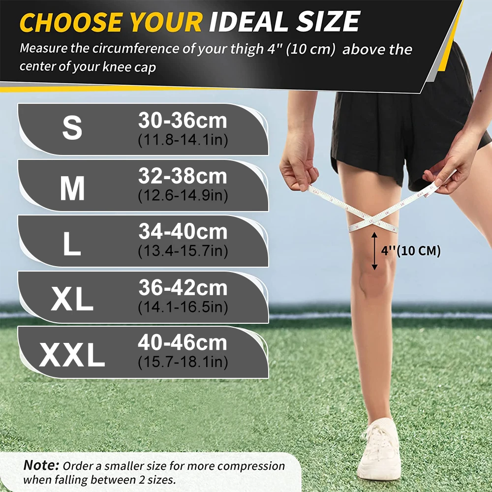 4-Way Stretch Knee Support Brace 1 Pcs, Compression Sleeve for Running Pain Meniscus Tear ACL Relief Arthritis for Men & Women