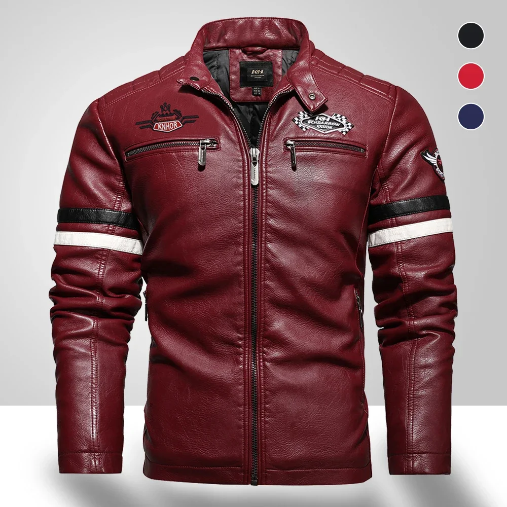 Mens Leather Jackets And Coats Casual Outwear Men Faux Autumn Winter Warm For Man Motorcycle Jacket Outdoor Coat