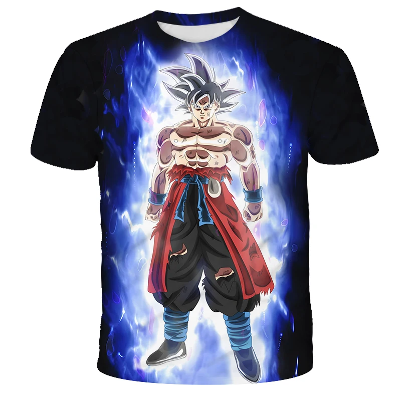 Детская футболка с 3D принтом Dragon Ball Z Goku, летняя модная мужская одежда унисекс для отдыха, топ Детская футболка с 3D принтом Dragon Ball Z Goku, летняя модная мужская одежда унисекс для отдыха, топ