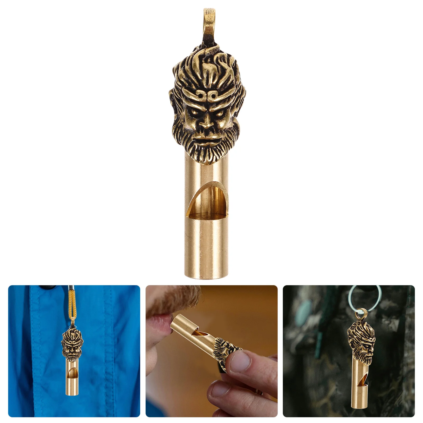 صافرة النحاس المحمولة التخييم الطوارئ المشي لمسافات طويلة في الهواء الطلق بصوت عال بقاء المعادن صافرة المفاتيح التخييم العرض في الهواء الطلق الملحقات #6