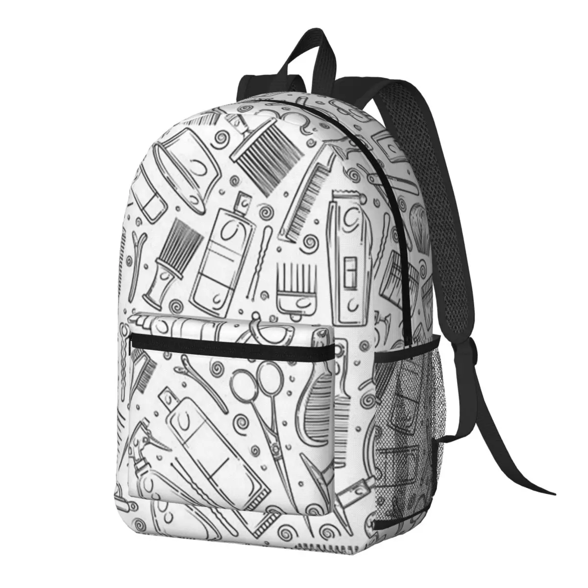 

Salon Hair Dressing Tool Pattern Backpack Daypack Large Capacity Kids BookBag School Bag Shoulder Bags for Men Women