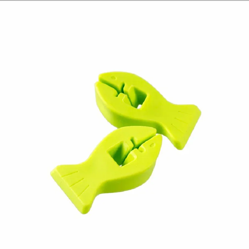 2PCS Anti Scald Clip Creative Anti Slip Small Fish Shaped Spoon Holder Kitchen and Household Multifunctional Pot Edge Fixator
