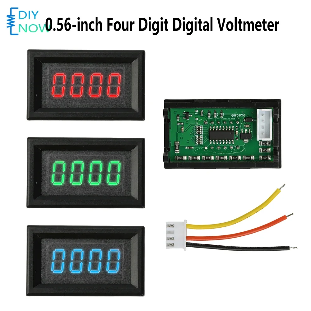 Digital Voltmeter High Precision 4-Digit LED Display Wide Range 0-3800V Dual-Range DC Voltage Meter for Industrial Applications