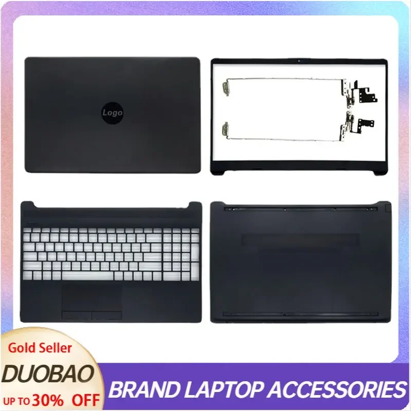 

New For HP 15-DW 15S-DU 15S-DY 15S-DR TPN-C139 Laptop LCD Back Cover Front Bezel Upper Palmrest Bottom Base Case Keyboard Hinges