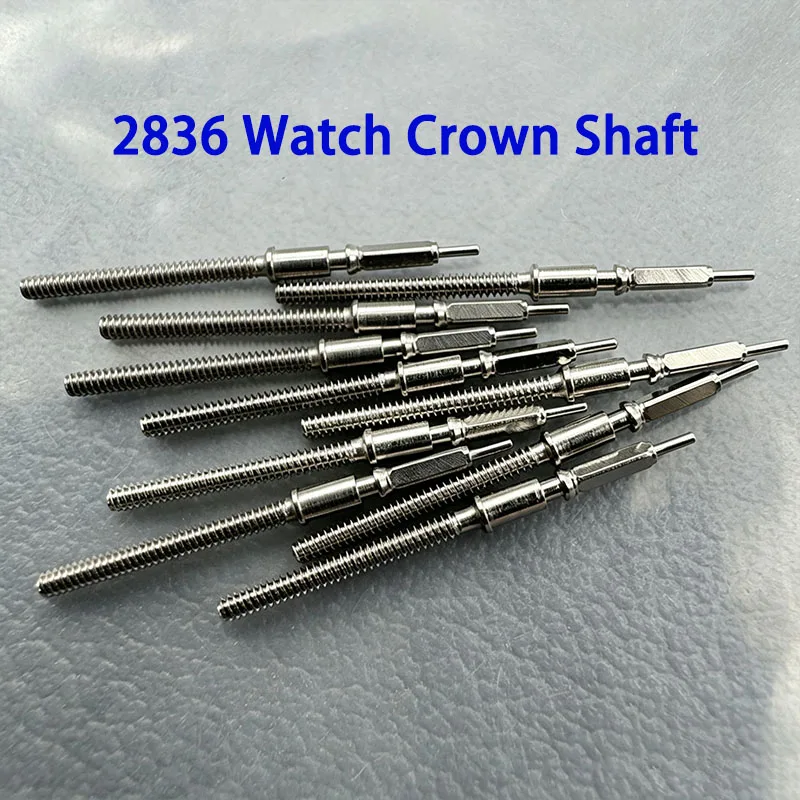 2/4PCS 2836 Stainless Steel Crown Movement Crown Stem Fits 2836 Automatic Mechanical Movement Stem Watch Repair Parts