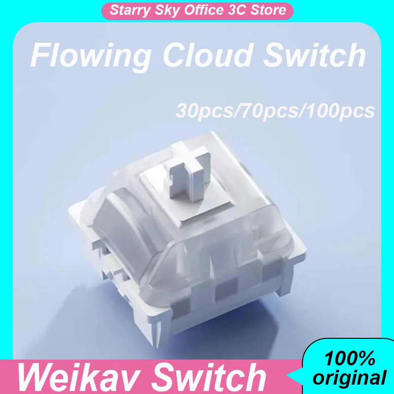 

Weikav Flowing Cloud Switch HIFI Mahjong Sound Linear Axis Mechanical Keyboard PC Esports Laptop Gaming Keyboard Switches DIY