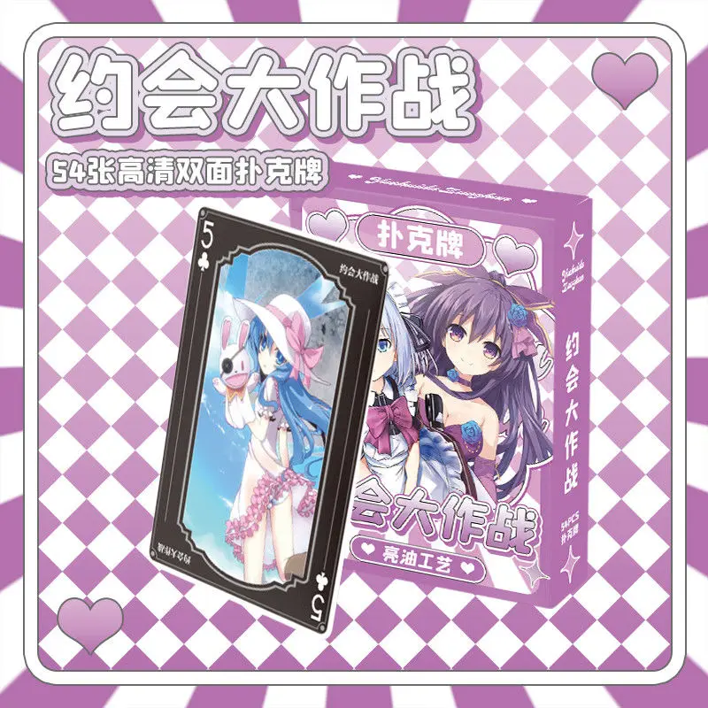 

DATE A LIVE 54pcs Anime Card 3inch Game Laser Lomo Card Photocard HD Print Photo Card Fans Collection Gift