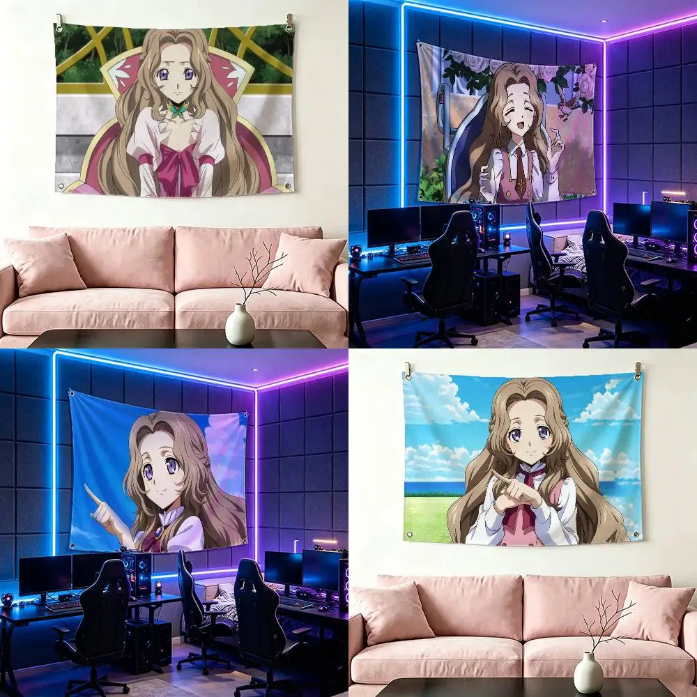 C-Code Geass Nunnally vi Britannia Flags for Bedrooms Home Decor Items Outdoor Decors Garage Decoration Flaga